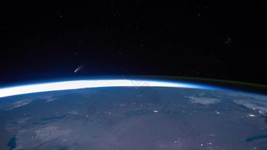 彗星新智慧空间视图日<strong>出场</strong>景国际空间站国际空间站照片